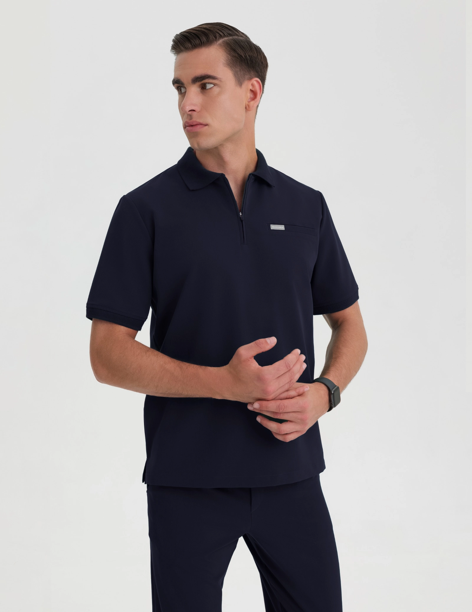 Pánska Lekárska Mikina Polo - DARK NAVY