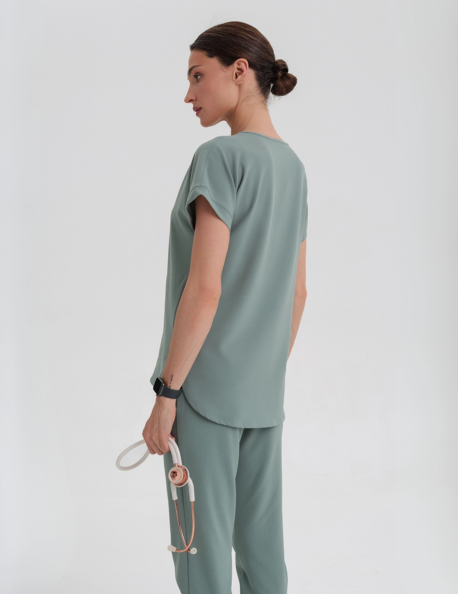 Zdravotnícka mikina Kendall - DUSTY GREEN