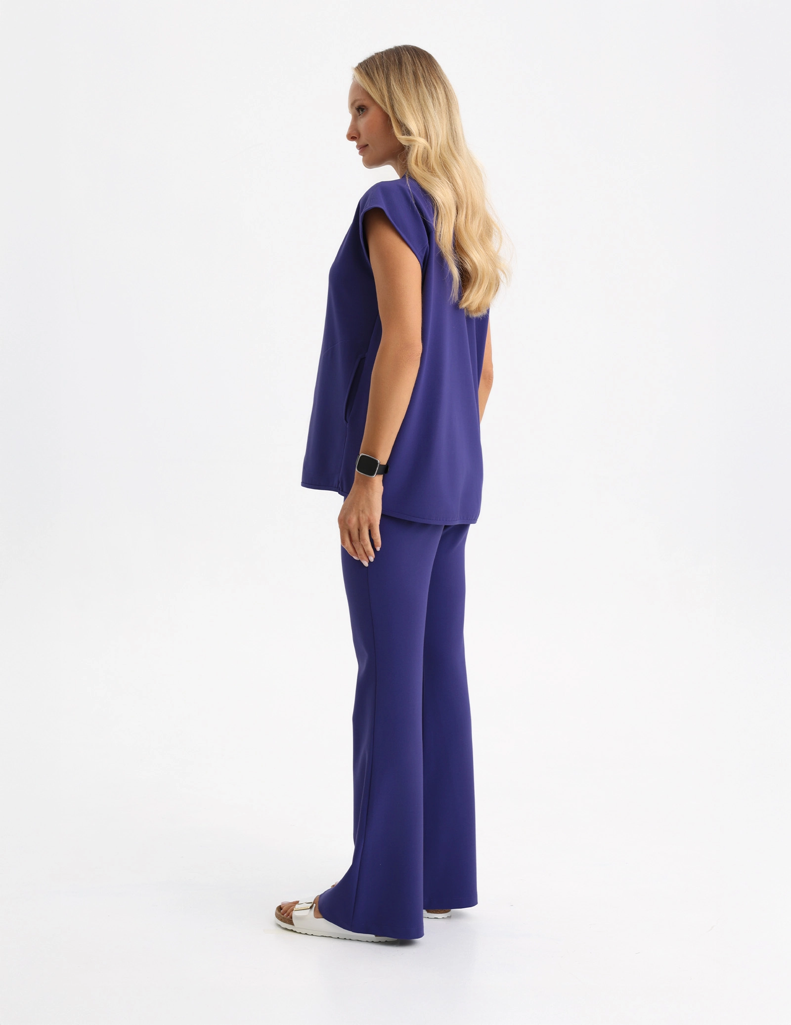 Dámske Lekárske Nohavice Flare - DUSK