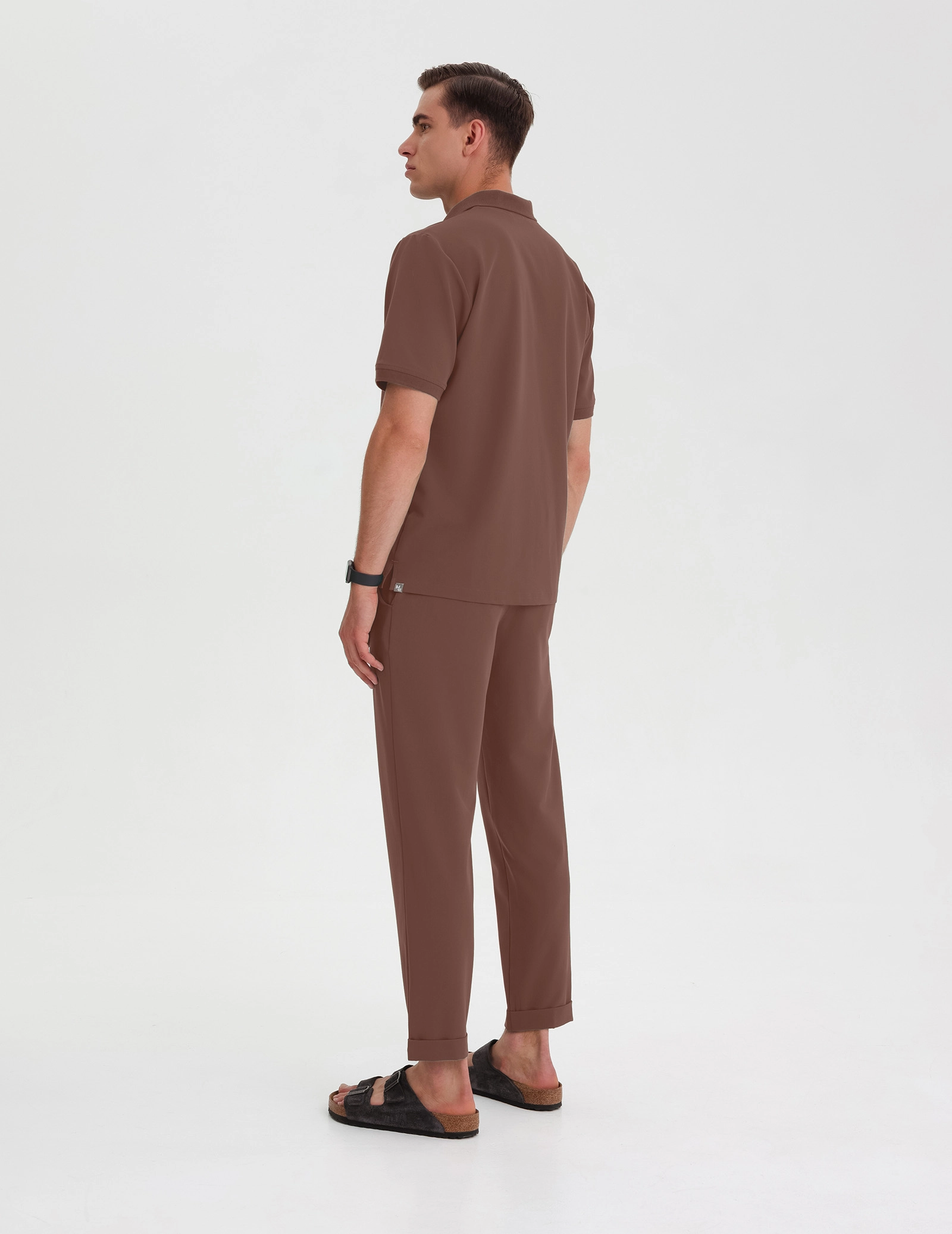 Pánska Lekárska Mikina Polo - MILKY BROWN