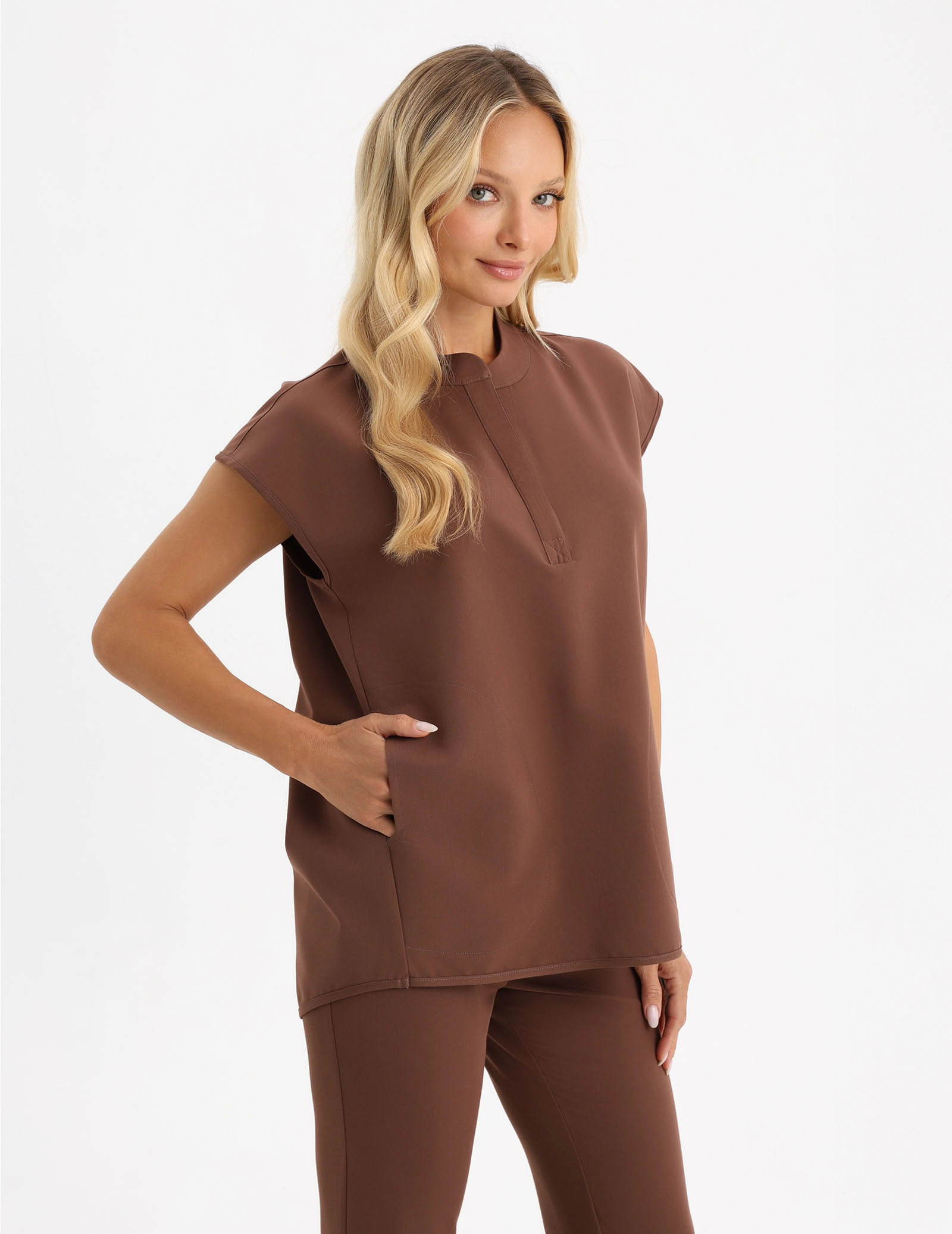 Lekárska Mikina Khloe - MILKY BROWN