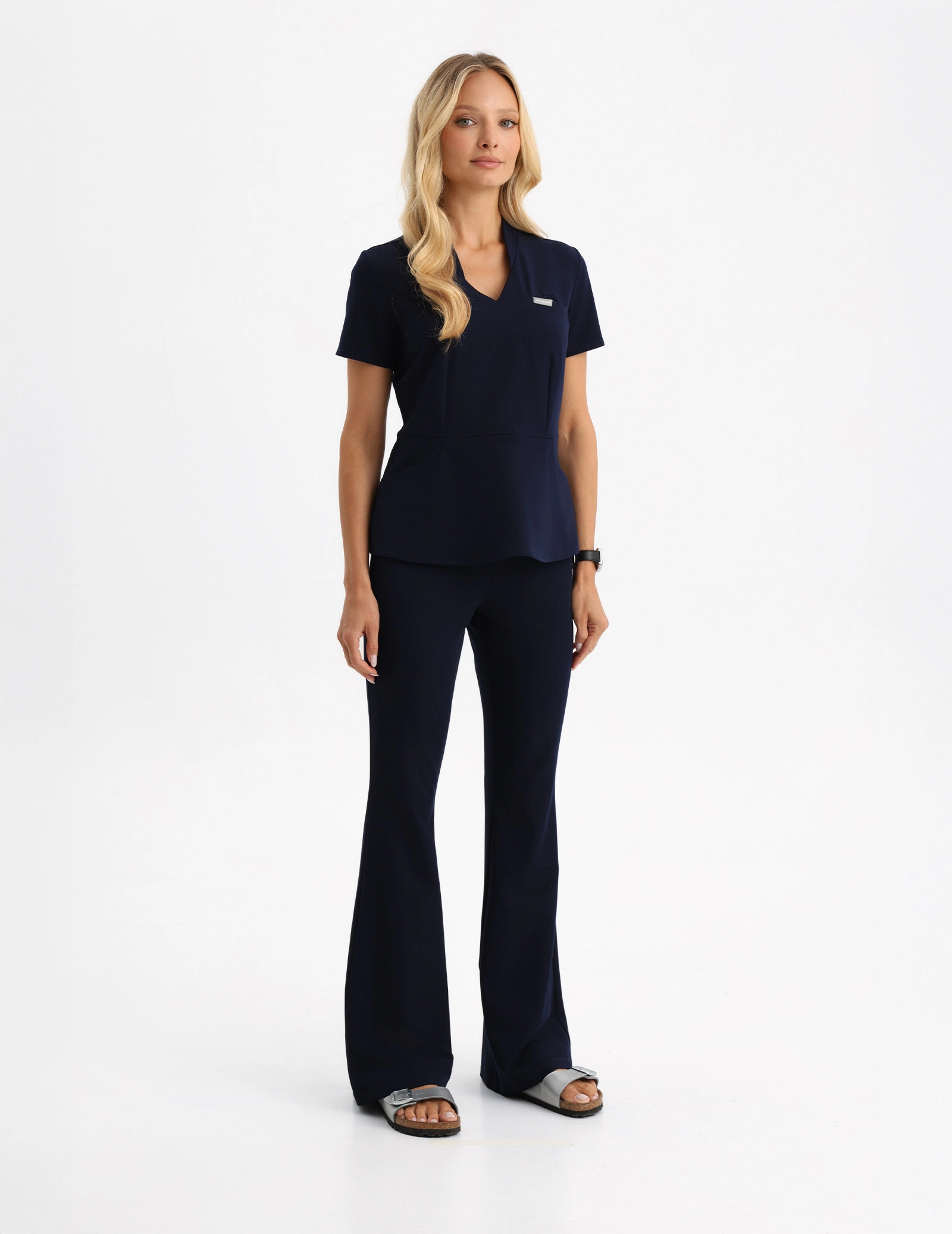 Dámske Lekárske Nohavice Flare - DARK NAVY