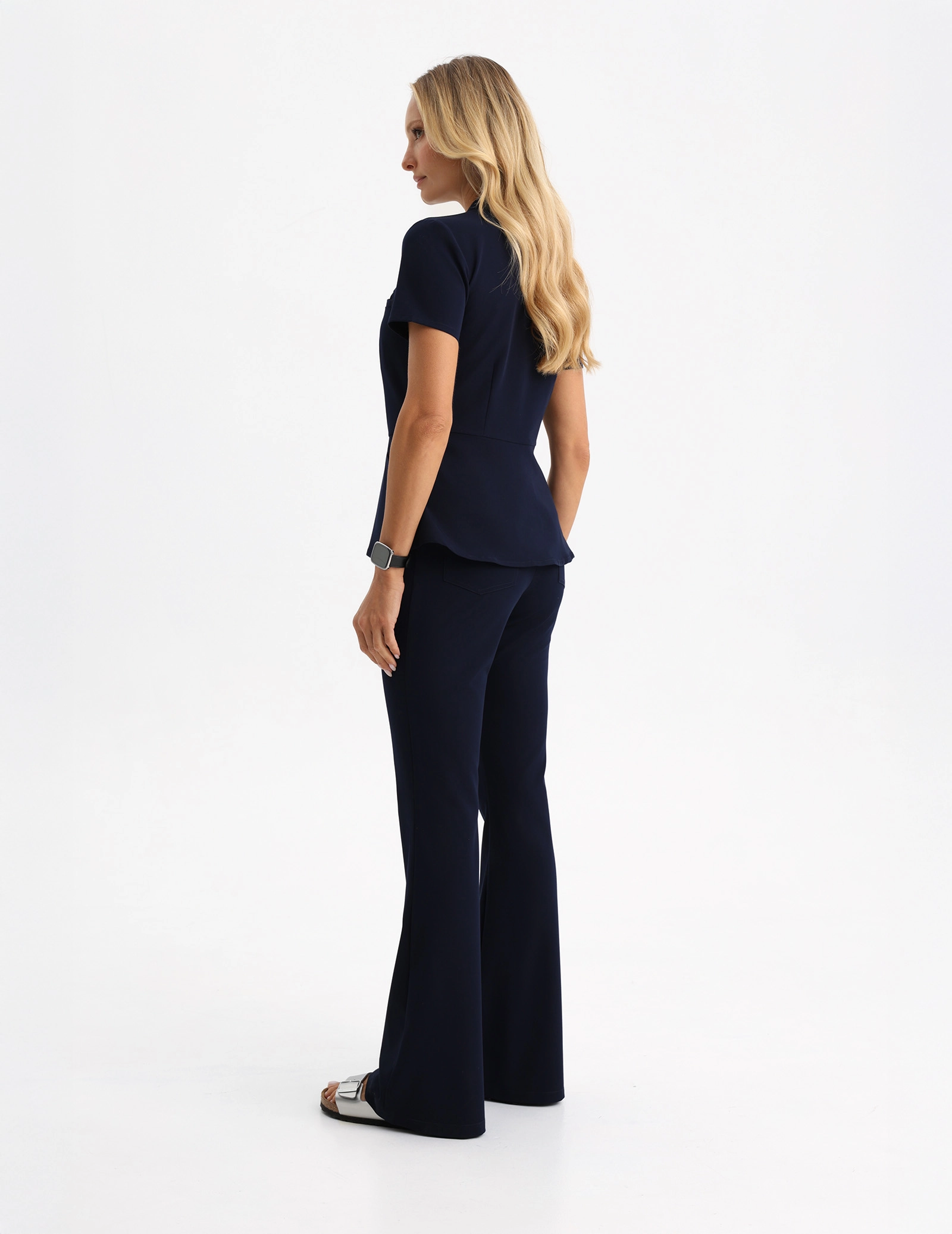 Dámske Lekárske Nohavice Flare - DARK NAVY
