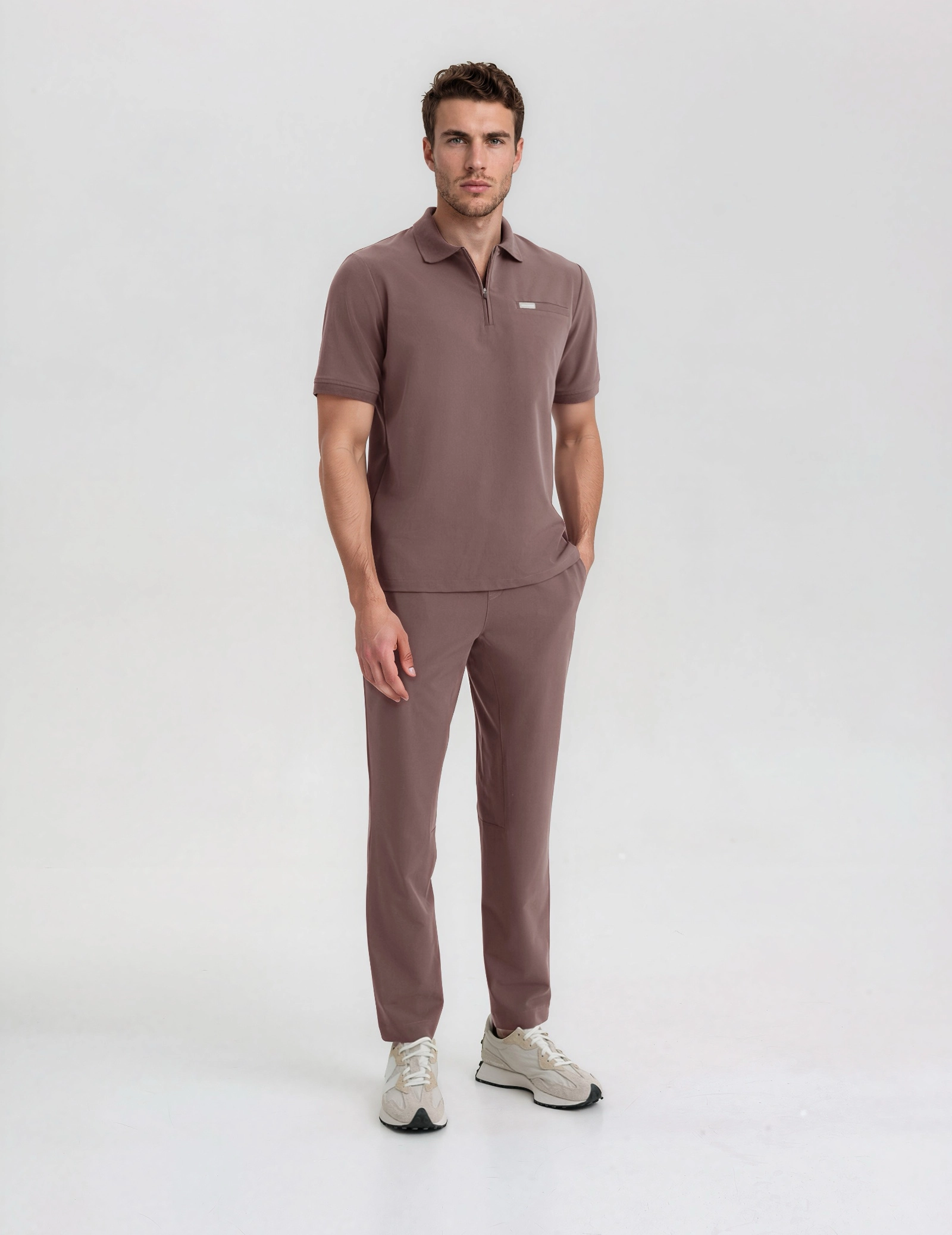 Pánske Lekárske Nohavice Basic – MOCHA