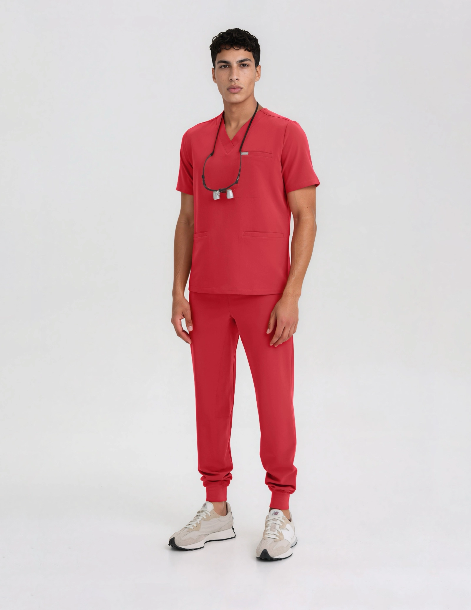 Pánske Lekárske Nohavice Jogger - POP RED