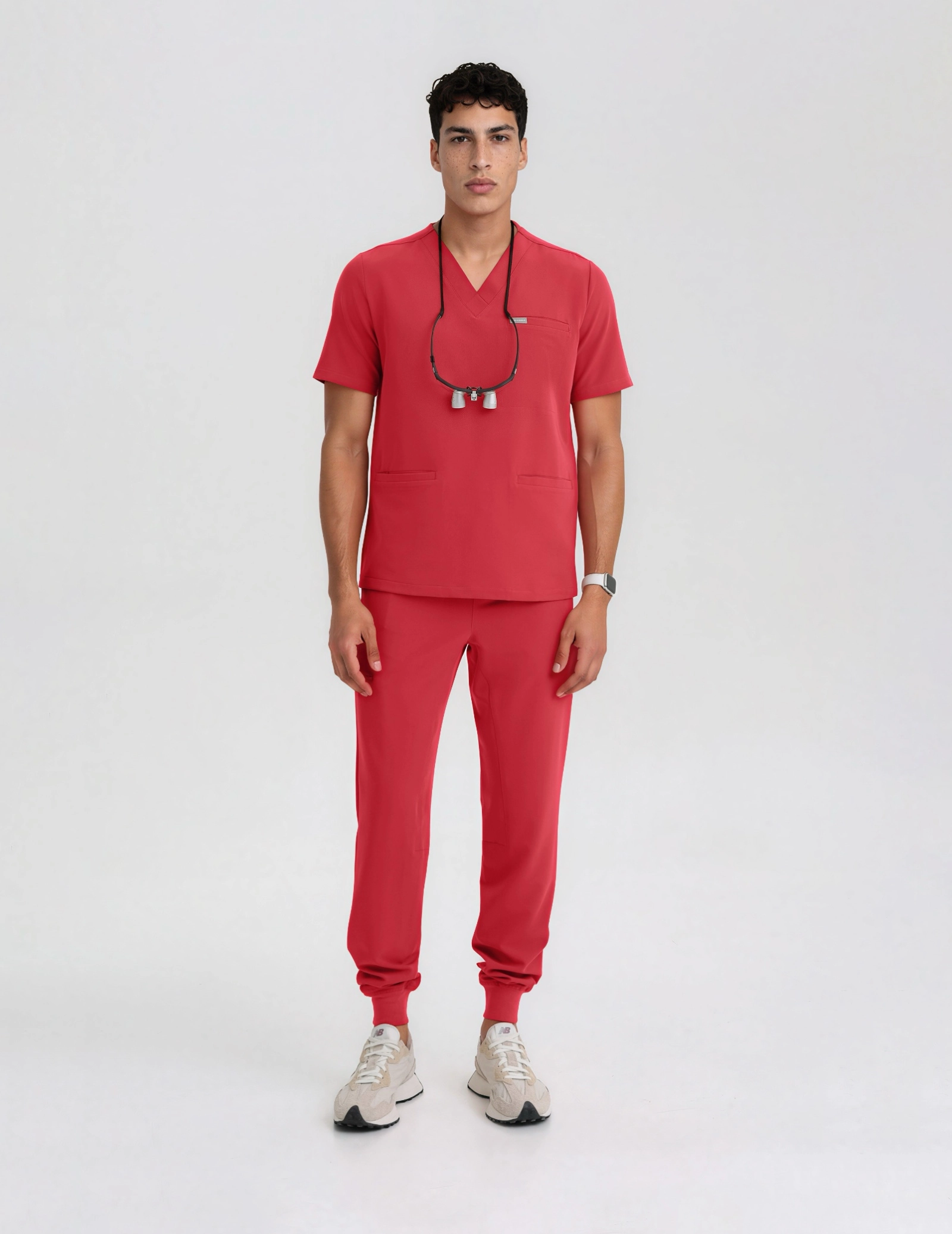 Pánske Lekárske Nohavice Jogger - POP RED
