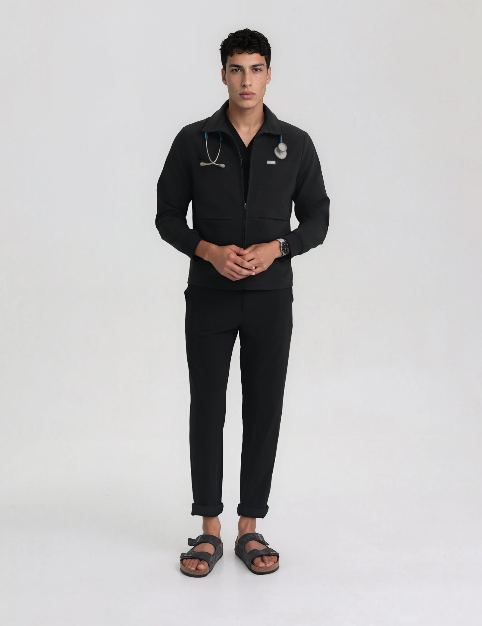 Hunter Pánska Lekárska Bunda - BLACK