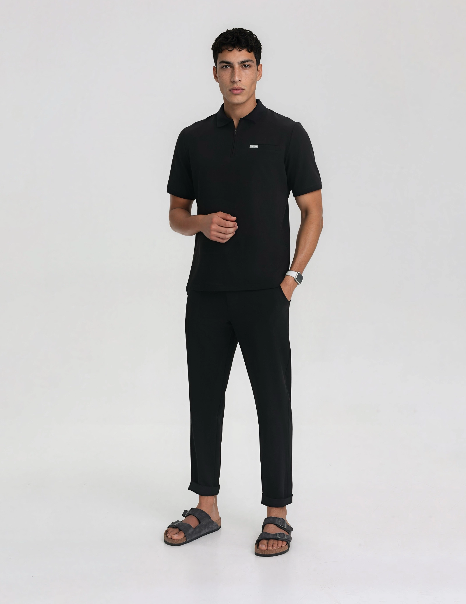 Pánske Lekárske Nohavice Chino - BLACK