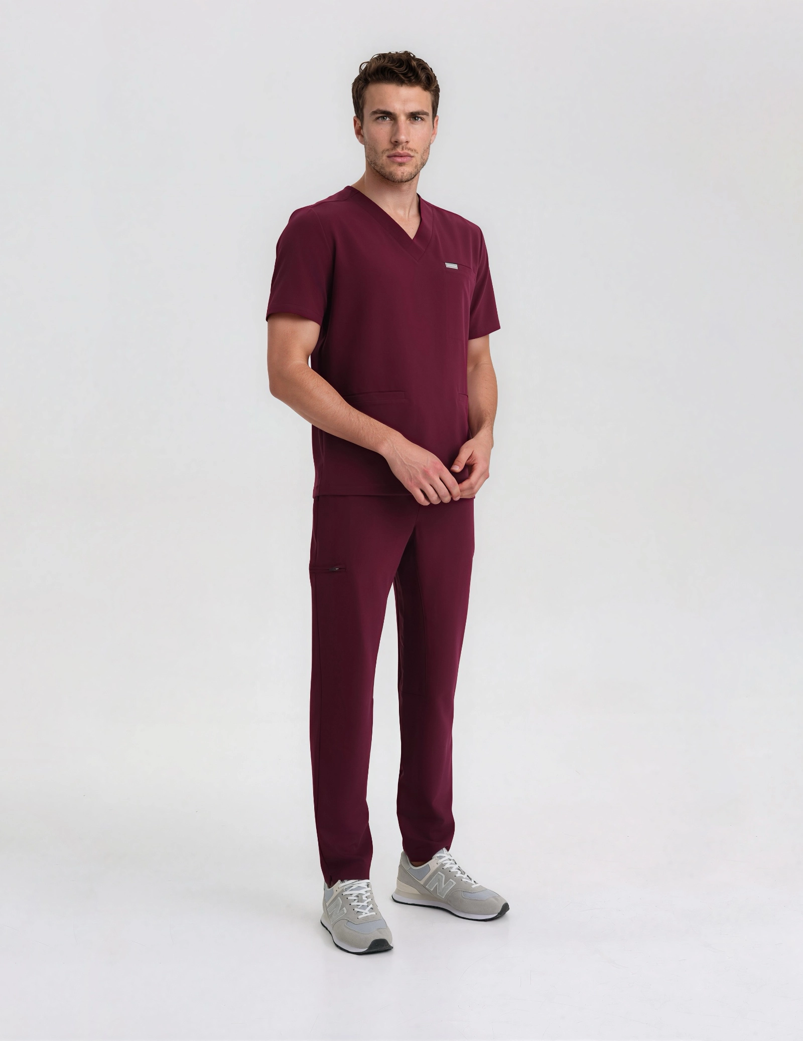 Pánske základné nohavice - BURGUNDY