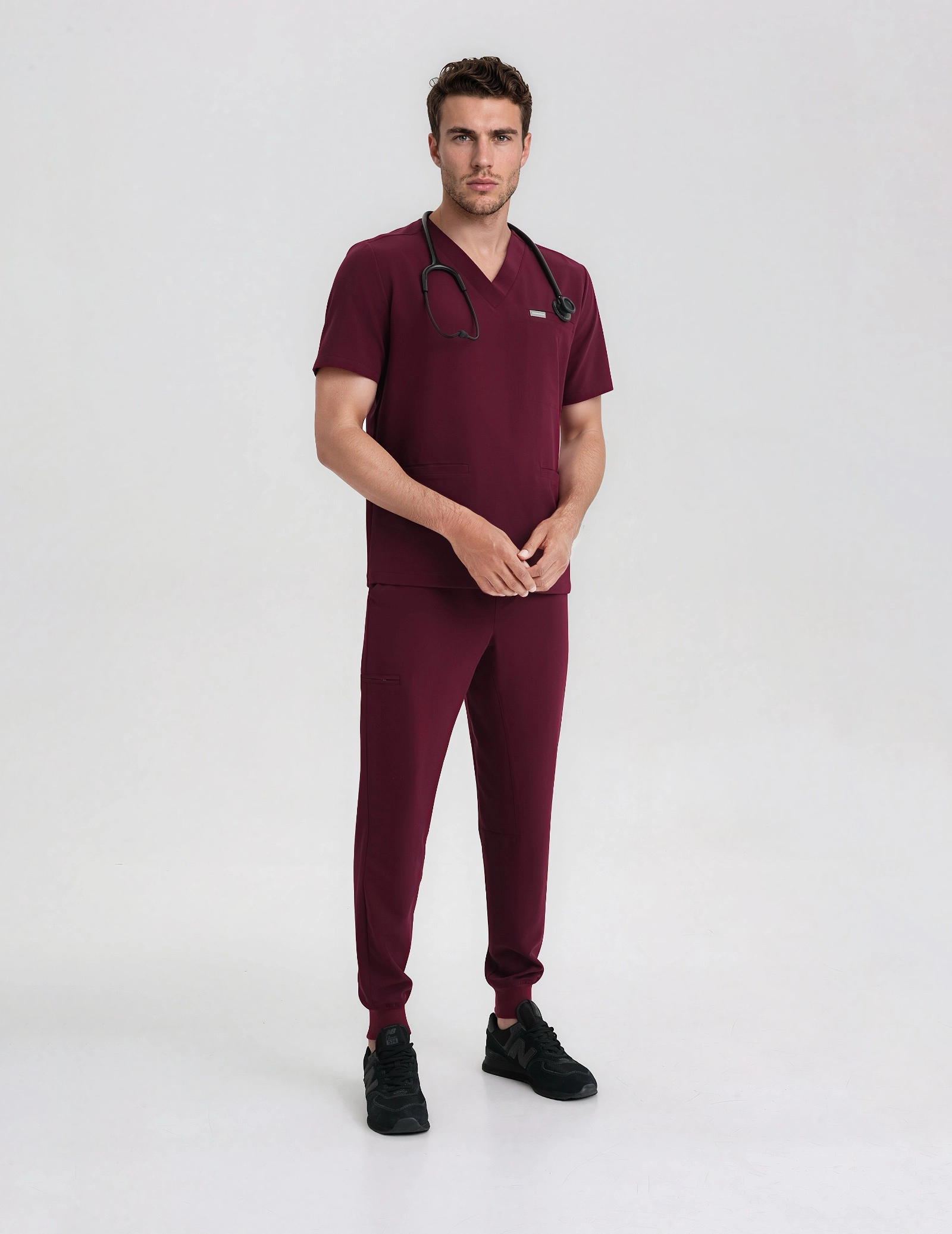 Pánske nohavice Joggers - BURGUNDY