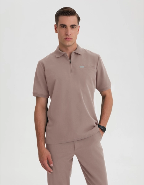 Pánska Lekárska Mikina Polo - BEIGE