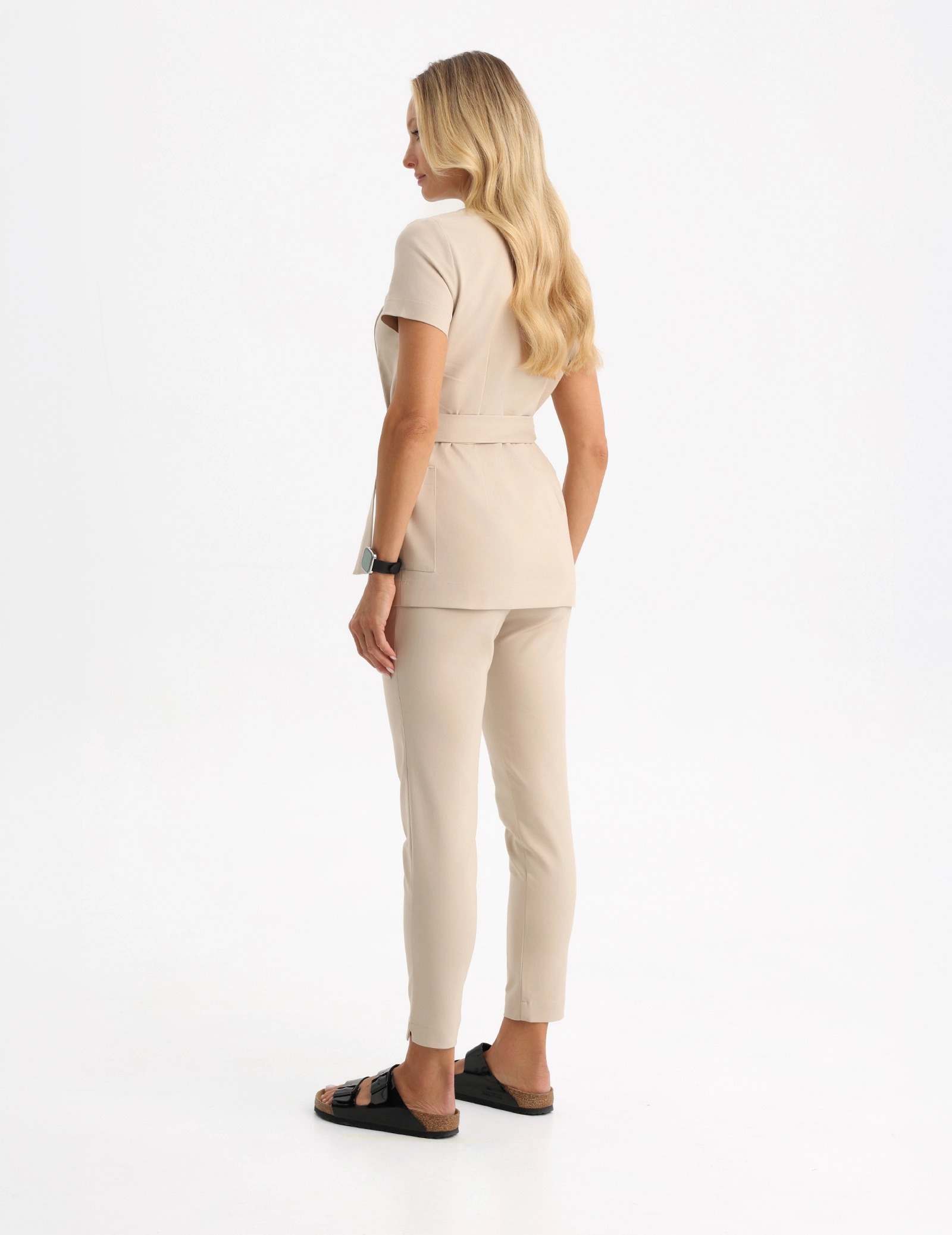 Dámske Lekárske Nohavice Slim Fit- Nude