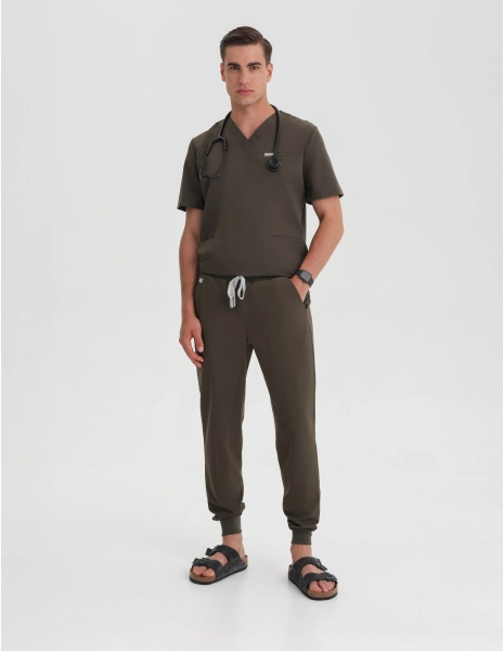 Pánske nohavice Joggers - OLIVE NIGHT