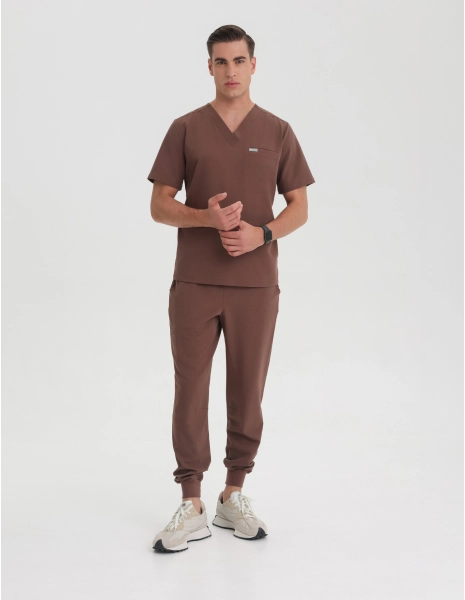 Pánske nohavice Joggers - MILKY BROWN