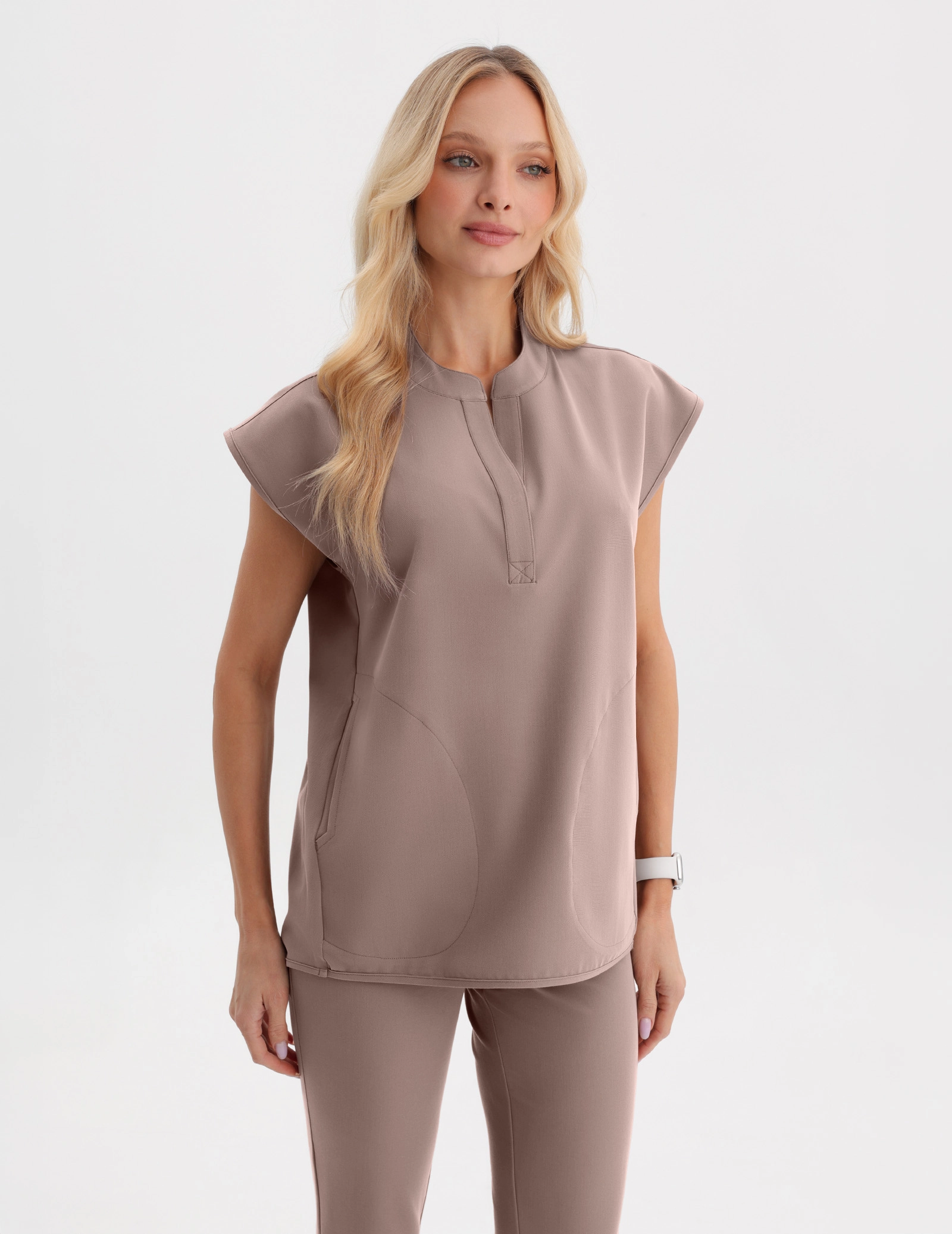 Lekárska Mikina Khloe - BEIGE