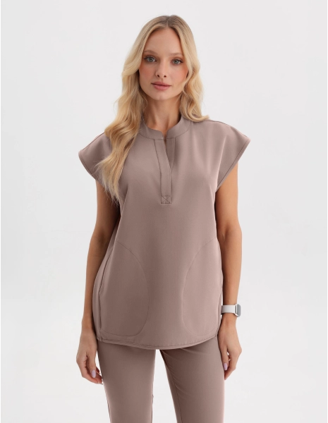 Lekárska Mikina Khloe - BEIGE