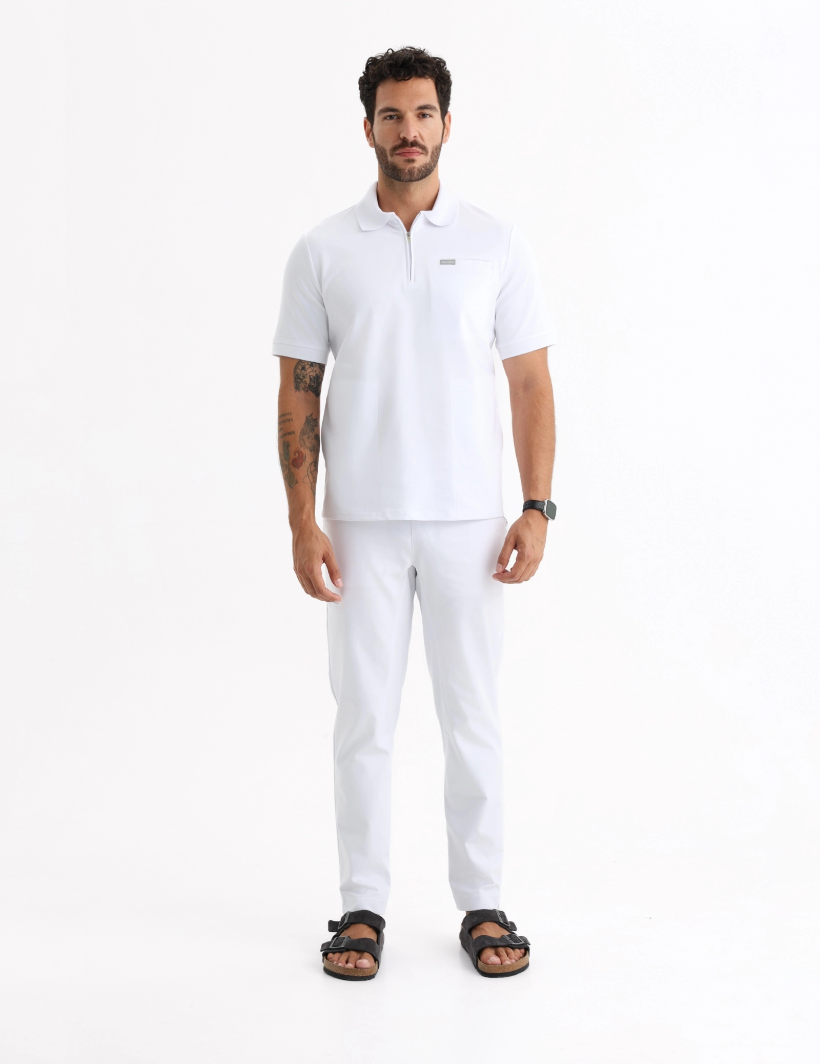Pánska Lekárska Mikina Polo - WHITE
