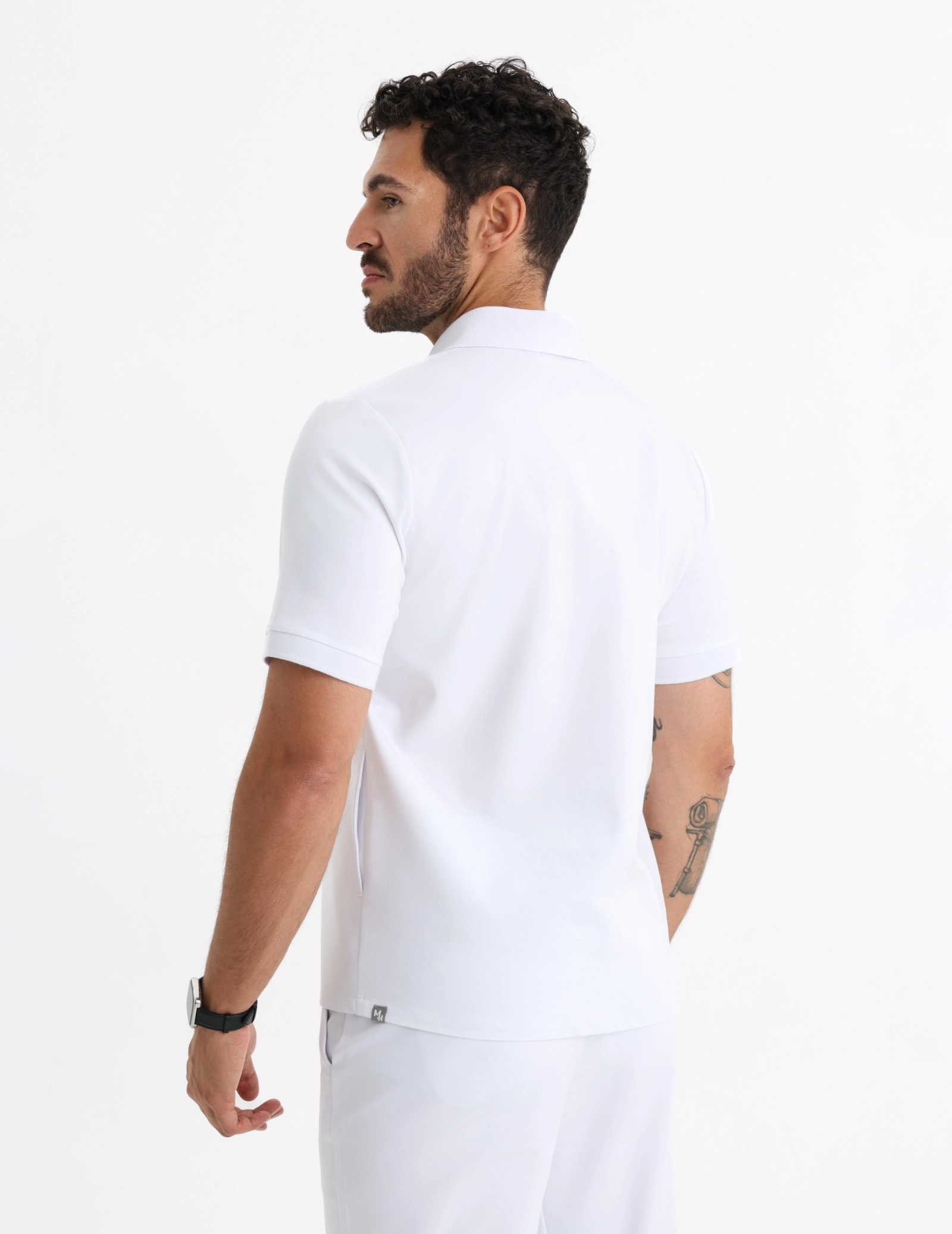 Pánska Lekárska Mikina Polo - WHITE