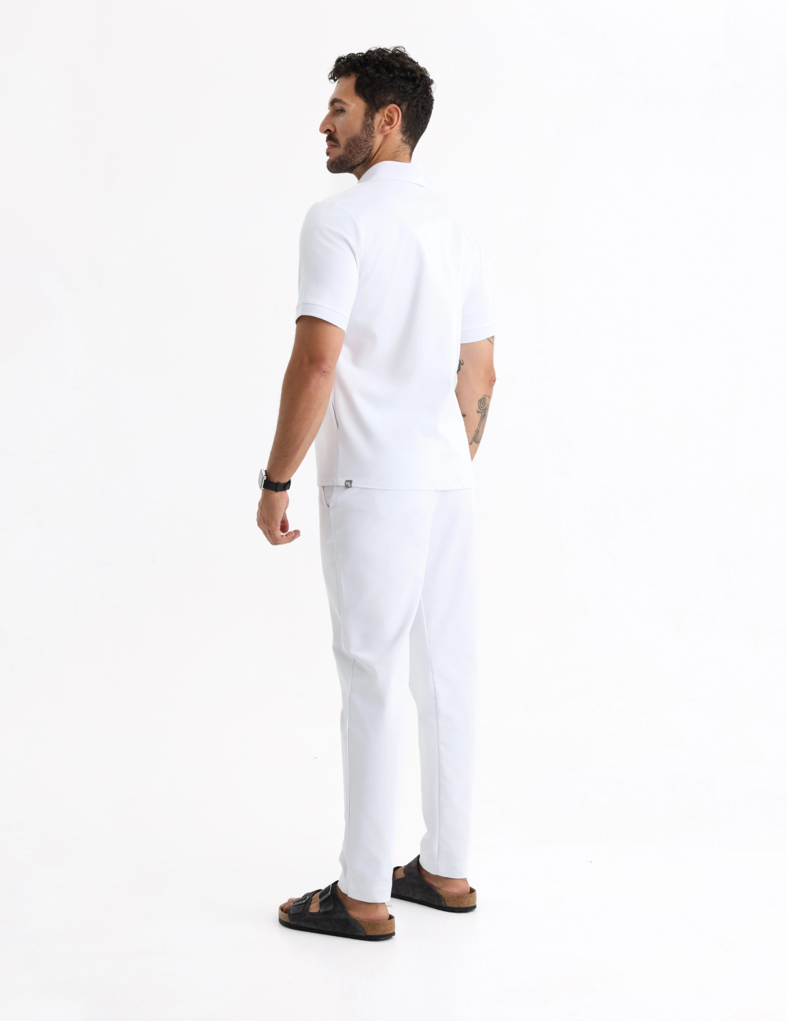 Pánska Lekárska Mikina Polo - WHITE
