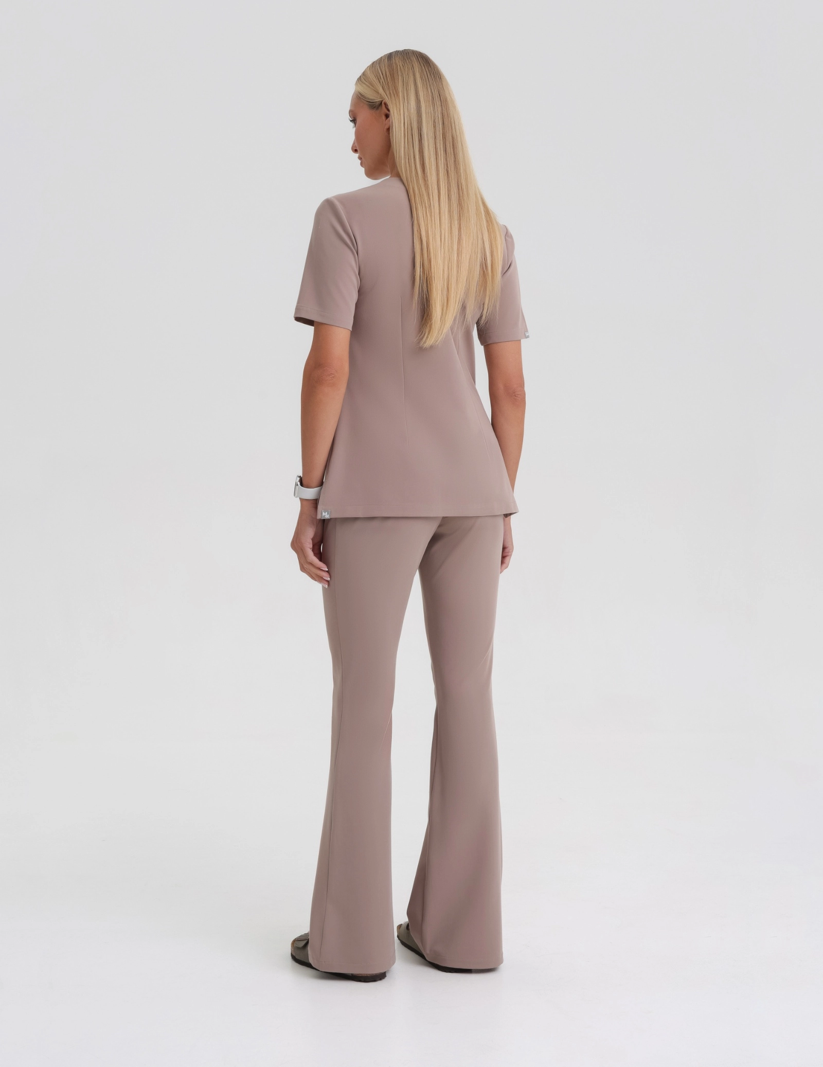 Dámske Lekárske Nohavice Flare - BEIGE