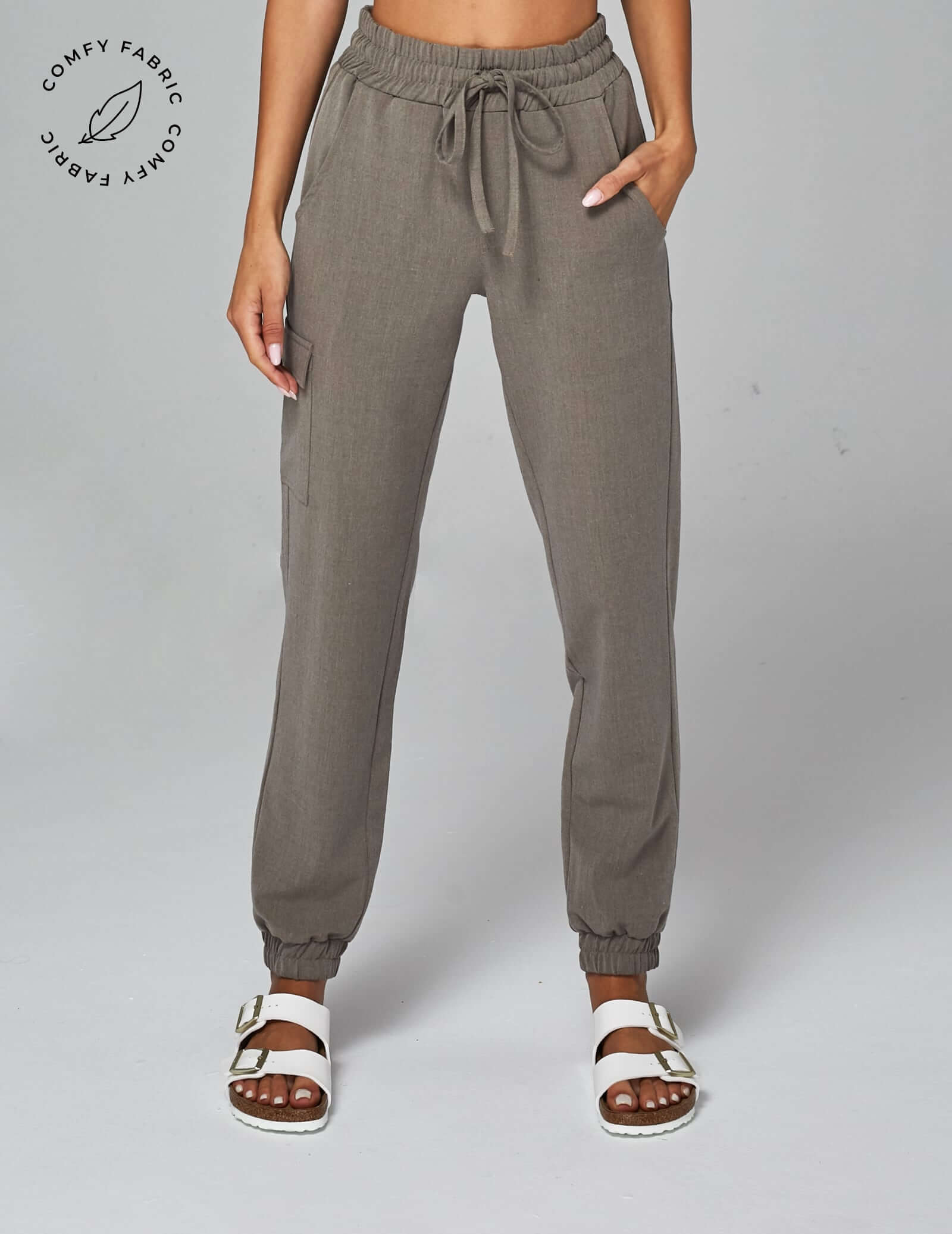 Amelia Joggers nohavice - DARK SAND OUTLET Amelia Joggers nohavice - DARK SAND OUTLET